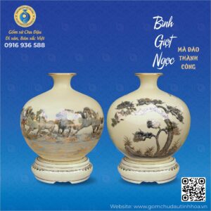 Bình Giọt Ngọc Họa Tiết Mã Đáo Thành Công Vk