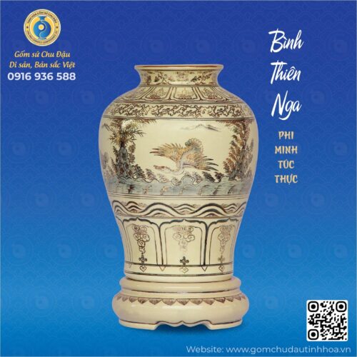 Bình Thiên Nga Hoạt Tiết Phi Minh Túc Thực Vk