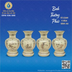 Bình Trường Phúc Họa Tiết Tứ Cảnh Vk