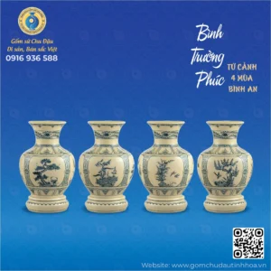 Bình Trường Phúc Họa Tiết Tứ Cảnh