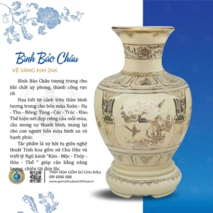 Bình Bảo Châu Họa Tiết Tứ Cảnh Vk