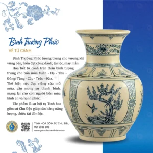 Bình Trường Phúc Họa Tiết Tứ Cảnh