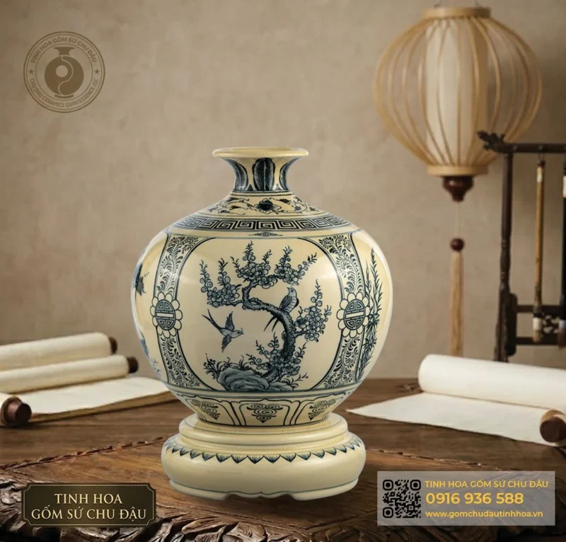 giot_ngoc_to_tu_canh_1988b26ea2904f558da1cebbee8bb402_master Bình Giọt Ngọc Họa Tiết Tứ Cảnh