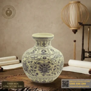 Bình Phượng Hoàng Họa Tiết Hoa Cúc Đại Đóa