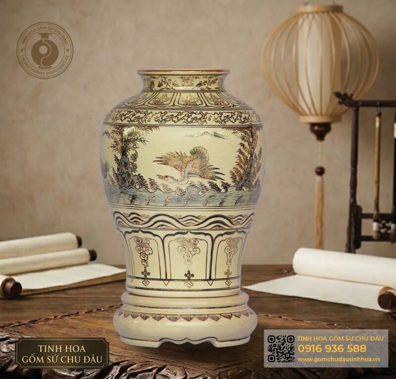 Bình Thiên Nga Hoạt Tiết Phi Minh Túc Thực Vk