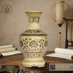 Alternative view of BÌNH PHÚ QUÝ AN KHANG GỐM CHU ĐẬU