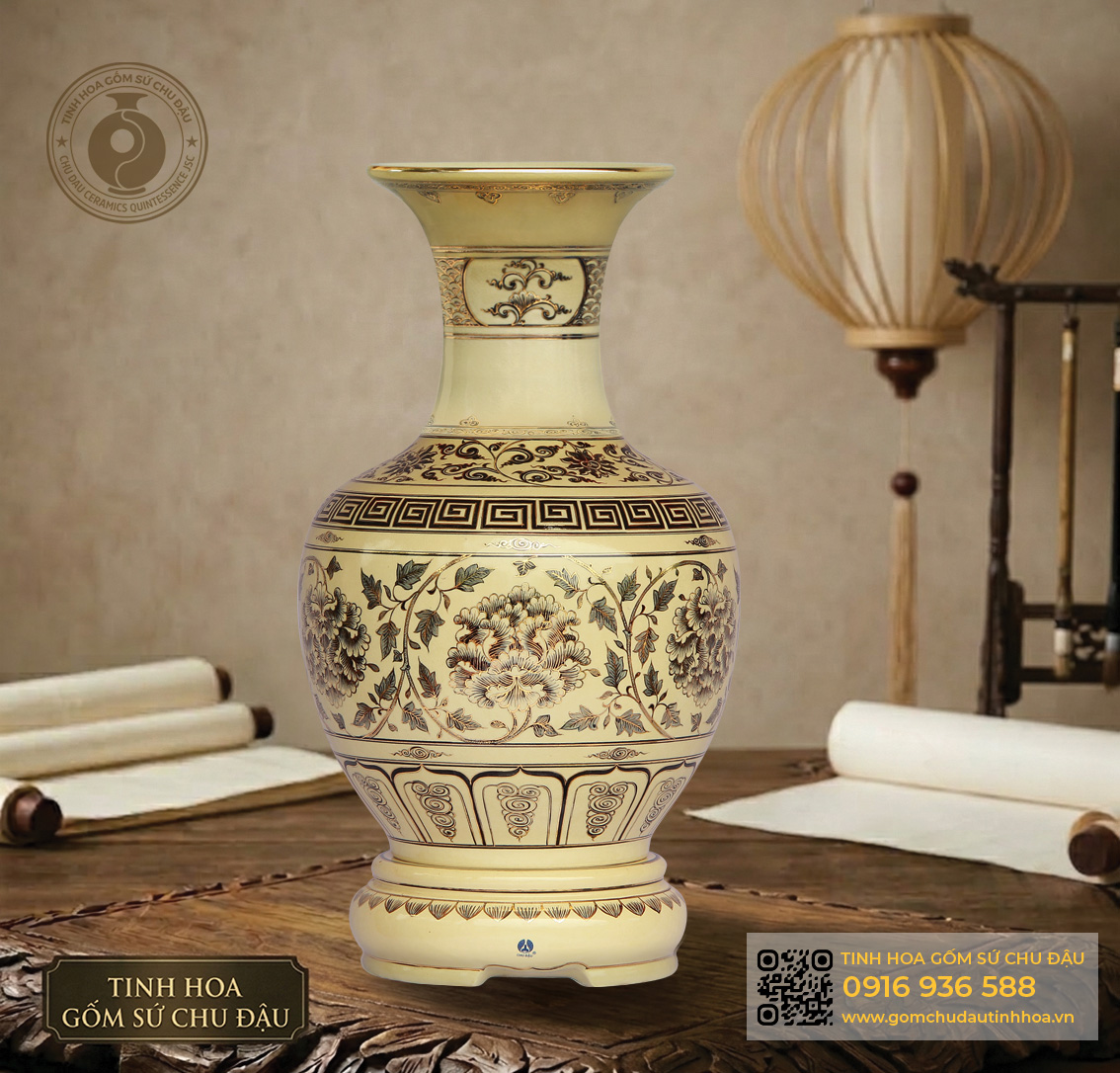 BÌNH PHÚ QUÝ AN KHANG GỐM CHU ĐẬU - Ảnh 2