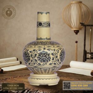 Alternative view of BÌNH HOA LAM GỐM CHU ĐẬU