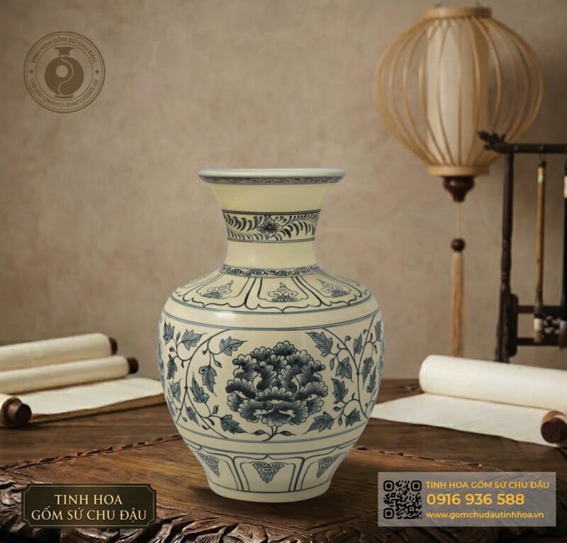 Bình Bảo Châu Họa Tiết Hoa Phù Dung
