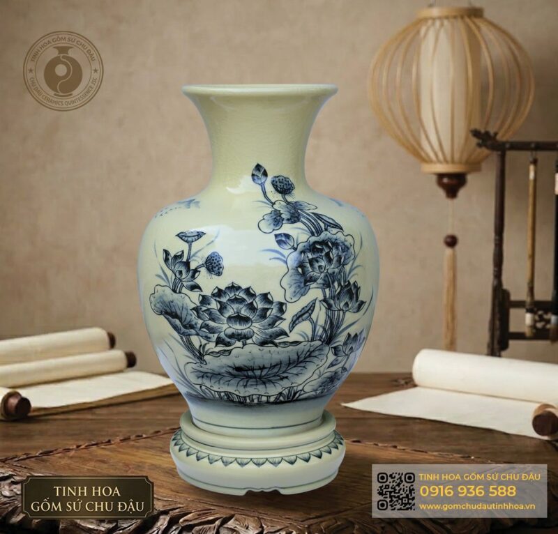 Bình Bảo Châu Họa Tiết Hoa Sen