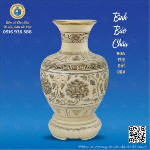 Bình Bảo Châu Họa Tiết Hoa Phù Dung Vk