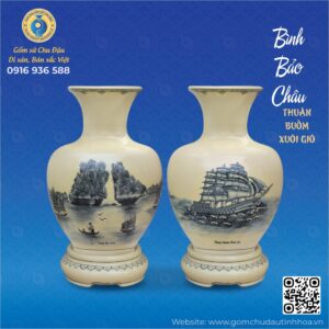 Bình Bảo Châu Họa Tiết Thuận Buồm Xuôi Gió