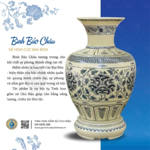 Bình Bảo Châu Họa Tiết Hoa Phù Dung